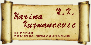 Marina Kuzmančević vizit kartica
